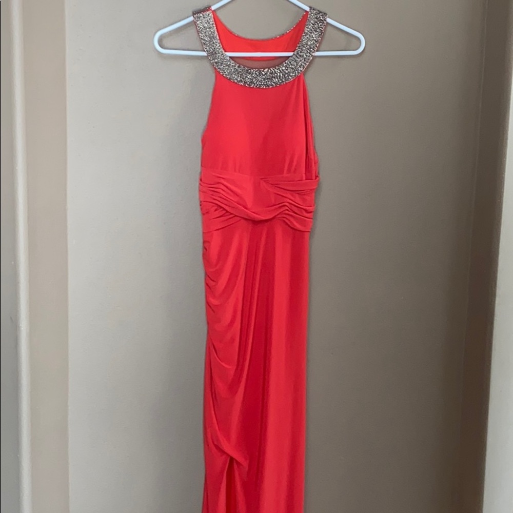 Red Floor Length Prom Dress - Picture 1 of 6